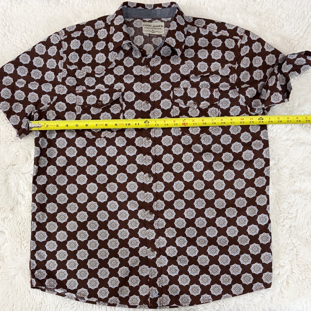 CODY JAMES Authentic Western Apparel Size XL,Men's Brown Patterned Shirt - Picture 11 of 16